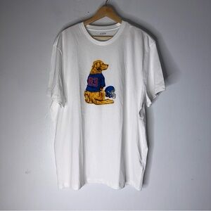 NWT J Crew Factory Golden Retriever Football Short Serve T-shirt XL